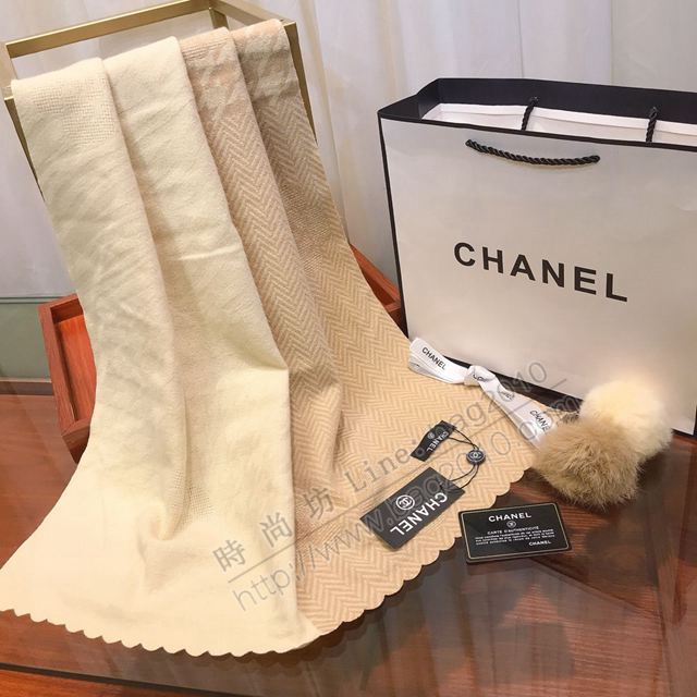 CHANEL圍巾 香奈兒羊絨混紡 經典時尚 CHANEL素雅山茶花女長圍巾  llwj6649